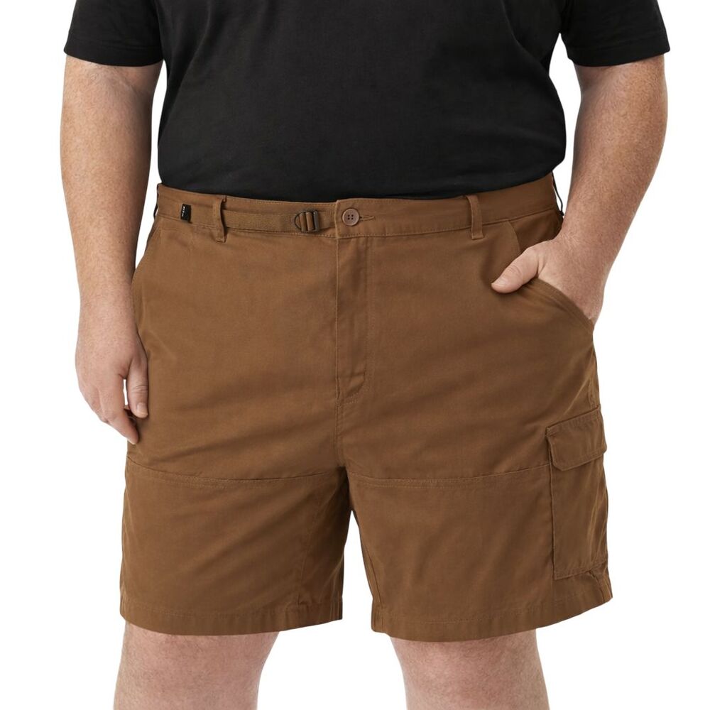 prAna Zion II Shorts 8" Men's 42 Cargo Abrasion-Resistant Quick-Dry Sepia Brown
